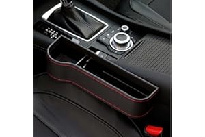 KEEPLUS Multifunctional Car Seat Organizer Set, Autositz Seitentaschen Organizer, Autositztasche Autositz Side Gap, Sitz Organizer, Multifunktionale Autositz Gap Aufbewahrungstasche Organizer (Black, Left)