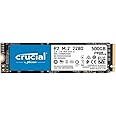 Crucial P2 CT500P2SSD8 500 GB Internal SSD, Up to 2400 MB/s (3D NAND, NVMe, PCIe, M.2), Black