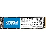 Crucial P2 CT500P2SSD8 500 GB Internal SSD, Up to 2400 MB/s (3D NAND, NVMe, PCIe, M.2), Black
