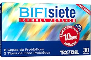 Probiotiques Bifissiete 30 Capsules | Probiotiques et prébiotiques intestinaux | 10 Milliards UFC | Haute Survie Gastro-intestinale | de Tongil