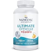 Nordic Naturals Ultimate Omega-3 + CoQ10 Supplement, 1280 mg of Omega 3, Fish Oil Supplements with EPA, DHA and Coenzyme Q10,