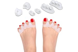 DOACT Separateur Dorteil, 8 Pièces Gel Toe Lisseur Correcteur de Hallux Valgus pour Orteil en Marteau et Soulagement des Douleurs du Pied pour Hommes et Femms