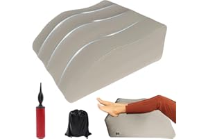 ZYLUNIY Nadmuchiwana poduszka żylna, poduszka do podniesienia nóg, poduszka klinowa poprawia krążenie krwi, zmniejsza obrzęki i jakość snu, dla kobiet w ciąży, operacji relaksacyjnych mięśni (szara)