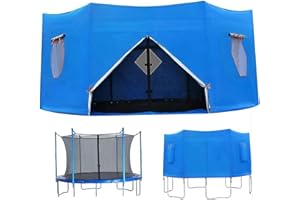 CSAFYRT 8ft Trampoline Cover, Waterproof Oxford Cloth Trampoline Tent with Window and Skylight, Canopy with Zipper and Strap Fit for 6 Straight Pole
