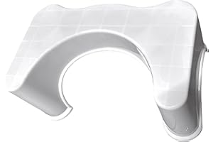 SEVEN4-UK Squatting Toilet Stool Anti Slip Easy To Clean Potty Squat Aid Puts Your Body in Optimal Natural Squatting Position Proper Toilet Posture Footstool (BLACK)