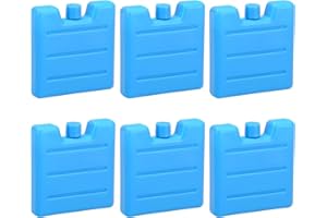 TaimeiMao 6 x Paquete frío extraplano, Hielos para Nevera Portatil, Placas Hielo Nevera Portatil de 200 g, Azul, para Neveras Portatiles y Mantenimiento o Aplicación de FRI