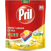 Pril Hepsi Bir Arada Extra Tablet Bulaşık Deterjanı 80 Yıkama, 80 tablet