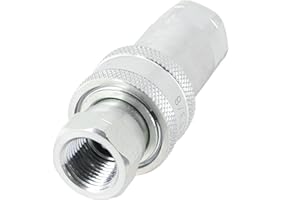 Sileduove Acoplamiento hidráulico, conector de liberación rápida NPT ISO A conector de acoplamiento hidráulico 1/4" 3/8" 1/2" 3/4"(NPT-3/8)