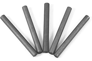 GAESHOW Graphite Rod, 5pcs 99.9% Electrode Graphite Stirring Rod, Black Graphites Carbon Cylinder Rods for Metallurgy Electronics Chemical Industry