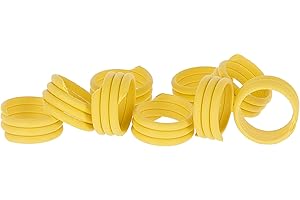 Kerbl Hobbyfarming Bague d'identification Spirale Jaune, Ø16mm, 20pcs