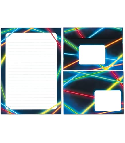 Lot Papier à Lettres Motif Football Garçons - Bloc A5 Ligné 25 Feuilles + 15 Enveloppes C6 - Idéal Enfants & Écriture Manuscrite