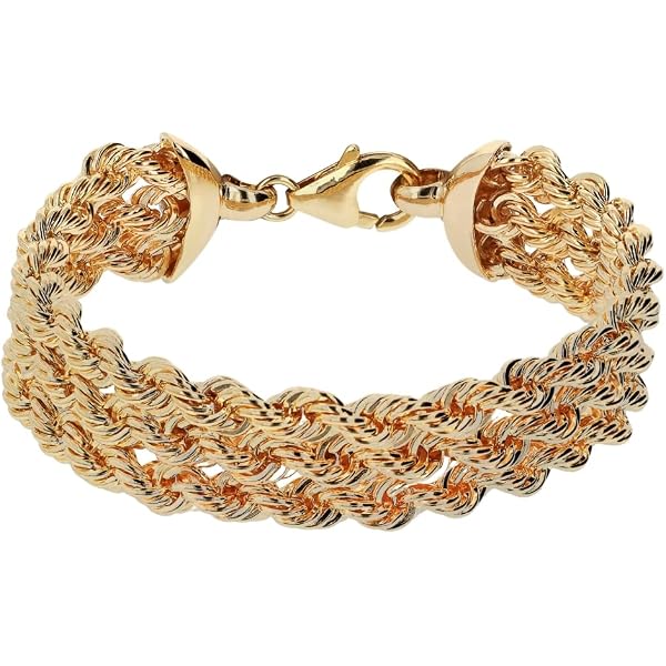 MILOR Bracciale Donna In Oro 9Kt Con Ciondolo Cuore E Cubic Zirconia - Ipoallergenico, Made In Italy, Regalo