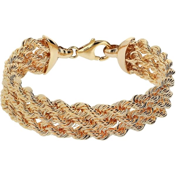 MILOR Bracciale Donna In Oro 9Kt Con Ciondolo Cuore E Cubic Zirconia - Ipoallergenico, Made In Italy, Regalo