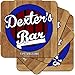 Produktbild Dexter 's Bar – Sport Bar Stil personalisierbar aus Hartfaserplatte Untersetzer Geschenk-Set (4 Pack)