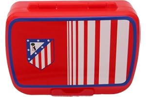 CYPBRANDS Atlético de Madrid, Sandwichera, Tartera, Lonchera, Transportador de Alimentos, Color Rojo, Producto Oficial