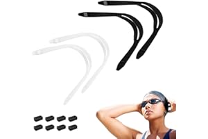 HJIAMA Sangle Plongée 4 Pièces, Silicone Épaissi, Sangle Masque Plongée Noire/Transparente, Sangle Masque Snorkeling, avec Boucle Réglable, Bonne Élasticité, Convient pour Plongée, Natation