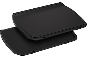 Tefal Plancha-Platten, kompatibel mit OptiGrill, OptiGrill +, OptiGrill Elite, für empfindliche Zutaten, antihaftbeschichteter Aluminium-Druckguss, Schwarz, XA728810