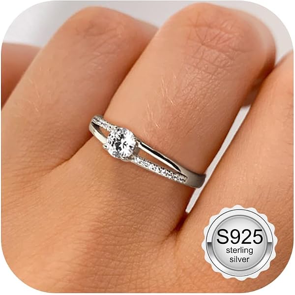 Bague étoile En Argent 925 Rhodié Avec Zirconium - Taille 56 - Alliance - Petugons