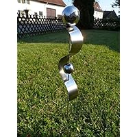 Edelstahlstele "D-60cm" Gartenstecker aus Edelstahl Gartendeko Pflanzenstab Pflanzenstecker