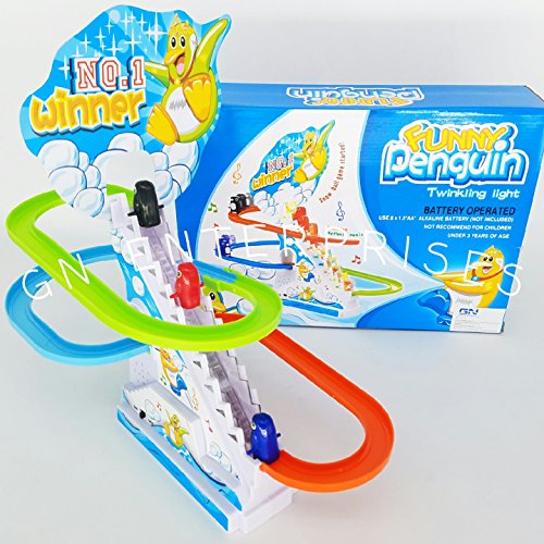 GN Funny Penguin Race Twinkle Light Slide Race Frisk Paradise Toy Set With Music GN Funny Penguin Race Twinkle Light Slide Race Frisk Paradise Toy Set With Music