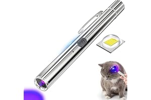 HUHKOUAE Wood's Lamp Portable,UV Black light for Pet Dog/Cat Care,cat Ringworm Detector, Pet Urine Detector, with Portable buckle and Magnetic back cover
