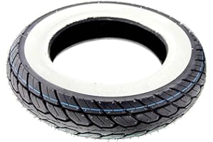 STREETPARTS24 Weißwand Reifen 3.50-10 4PR 51J TL passend für Vespa Roller –K418 Straßenreifen mit sehr guter Wasserverdrängung – schlauchloser Weißwandreifen für klassische Scooter