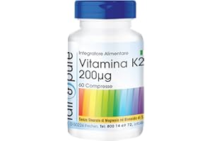 Fair & Pure® - Vitamina K2 200µg - Menaquinone MK7 - Vegan - 60 Compresse