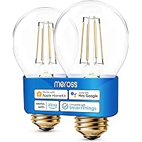 meross WLAN Edison Vintage Glühbirne funktioniert mit Apple HomeKit, Smart Retro Glühbirne Filament E27 warmweißes Licht komp