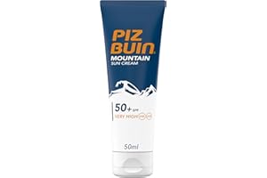 PIZ BUIN Mountain Crema Solare Viso SPF 50+ per sole, freddo e vento ad alta quota, Protezione solare viso 50 + molto alta, Crema SPF 50+ con filtro solare UVA/UVB, 50 ml