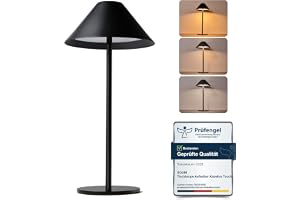 BOJIM Bordslampa LED Uppladdningsbar Trådlös Dimmbar Touch Svart Utomhus 10T Batteritid, Nattdukslampa Liten USB-lampa Sängbo