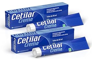 Cetilar Crema, Formula a base di esteri cetilici (CFA, 7,5%) ad azione locale, Coadiuva il massaggio per il benessere di Articolazioni, Muscoli e Tendini, Uso topico, 2 tubi da da 50 ml, Pharmanutra