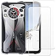 Shantime Case Cover Compatible with Cubot Kingkong 9 + [2 Pack] Screen Protector Tempered Glass Film - Soft Flexible TPU Silicone for Cubot Kingkong 9 (6.58 inches) (Transparent)