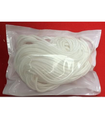 Picture Frame Hanging Low Stretch Polyester Cord String 10 Meters - 2.5mm / No.3 Weight 46kg Black Blue Brown, Grey Olive Green Orange Pink Racing Green Red Yellow (Grey - View #11