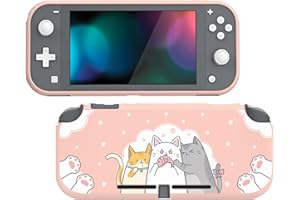 PlayVital Cover Protettiva Custodia per Nintendo Switch Lite Copertura Morbida TPU Case per NS Switch Lite Console-Gattini Affamati