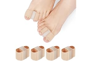 JUGUTA 4 Pezzi Alluce Valgo Correttore Separatore, Correttore Per Le Dita Dei Piedi In Gel, Protezione Per Le Dita Dei Piedi, Ortesi A Doppio Foro, Silicone Bunion Corrector Toe Protezioni Alleviare D
