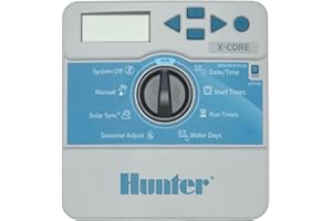 Hunter XC-401I-E - Programador de riego eléctrico Interior, Color Gris