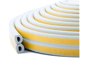 AIDEGER Samoprzylepna taśma uszczelniająca do drzwi, okien, 10 m, izolacja akustyczna, taśma uszczelniająca (9 mm x 6 mm/10 m, szara)