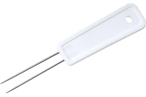 TRONICXL Eurosell - Pincho profesional para salchichas, color blanco inoxidable, para casas, sacrificio, carnicería, carnicería, carnicero, carne