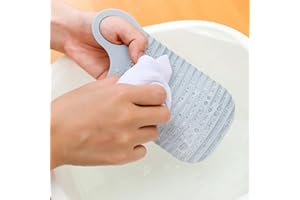 lamphle Planche à laver pour la maison, planche de lavage en silicone, antidérapante, épaisse, portable, mini planche à laver, produits de nettoyage, accessoires de linge, blanc