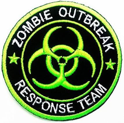 Zombie Outbreak Response Team Biohazard Logo Novelty Iron on Patch Applique by Fotopad cartoon patch