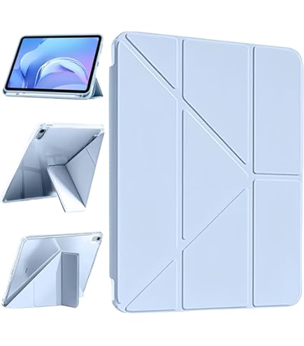 Trizoanic For IPad 11th/10th Gen Case 2025/2022 | Slim Cover W/Auto Wake, 2-Stand & Pencil Slot, Anti-Yellow Clear, Sun Moon Star