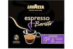 Lavazza, Espresso Barista Intenso, Coffee Ground, 2 x 250 g, Ideal for Moka Pots, with Aromatic Notes of Cocoa and Wood, Arabica and Robusta, Intensity 9/10, Medium Roasting