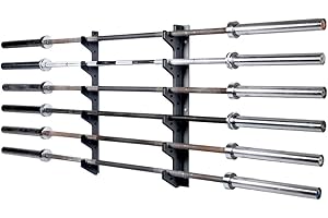 ‎SF SUPRFIT Suprfit Ratmar Hantelablage - Langhantelablage per Wandhalterung, Hantelauflage für 6 oder 10 Hantelstangen, gepolsterte Ablageflächen bewahren die Barbells vor Kratzern, platzsparendes Design