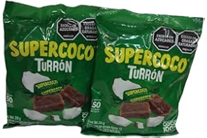 SMLAAE TURRON - SUPERCOCO - TURRON CON COCO NATURAL - PACK DE 2-250 G CADA UNO