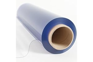 TENDEEVOLUTION Telo PVC Trasparente Impermeabile per Interni ed Esterni, Taglio al Mezzo Metro Lineare, Vari Spessori e Altezze, Tovaglia Plastificata Copritavolo (ALTEZZA PEZZA 140 CM, SPESSORE 0,80 MM)