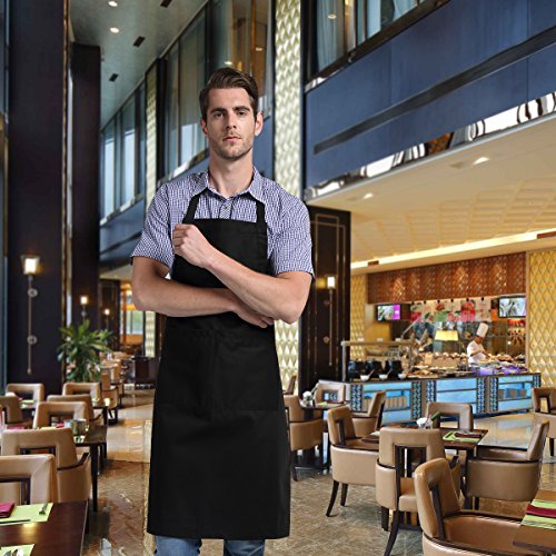 Pixnor BBQ Grillschürze Küchenschürze Mit Taschen Für Männer Schwarz - 6