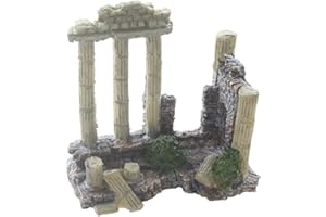 emours Décoration d'aquarium - Décoration Vintage - Ruines Romaines - Colonne Romaine