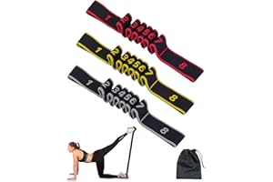 Coyonce Elastici Fitness,Fasce Elastiche Fitness,Bande Elastiche Fitness con 8 Loops,Resistenza 12-25 Libbre,Loop Bands Adatta per Yoga,Pilates,Fitness,Stretching,Danza,Ginnastica,Elastici Palestra