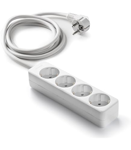 Aigostar 20VLN Stekkerdoos – Met randaarde – Verlengsnoer – Verlengkabel – 6-voudig – 1.5M – Wit – Telefoon reparatie Schiedam