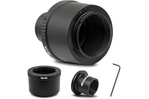 Astromania Adattatore da obiettivo T T2 a Fuji FX e adattatore telescopio da M42 a 1,25" (attacco a T) – vite universale per X-T1 X-A1 X-E2 X-M1 X-E1 X-PRO1